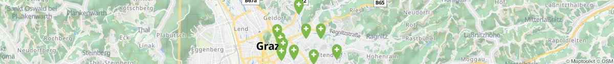 Kartenansicht für Apotheken-Notdienste in der Nähe von Sankt Leonhard (Graz (Stadt), Steiermark)